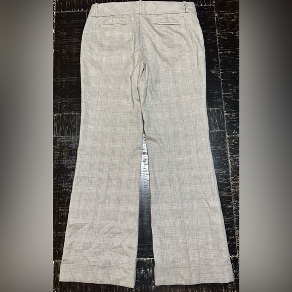 Banana Republic Martin Fit gray plaid cuffed wide leg trousers 16L - Picture 2 of 9